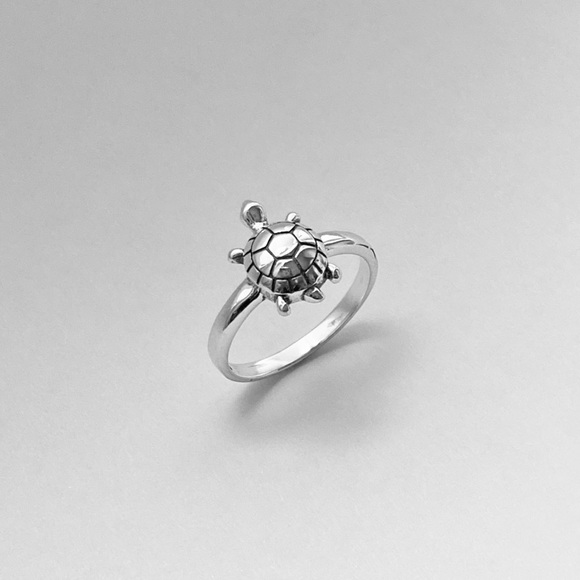 Sterling Silver Sea Turtle Ring, Silver Rings, Animal Ring, Beach, Ocean - Picture 9 of 12